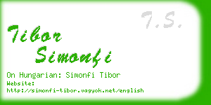 tibor simonfi business card